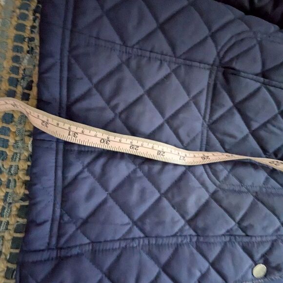 Larry Levine Eggplant Quilted Hooded Puffer Coat L L/S Snap Front Warm Winter Ja - Picture 3 of 11